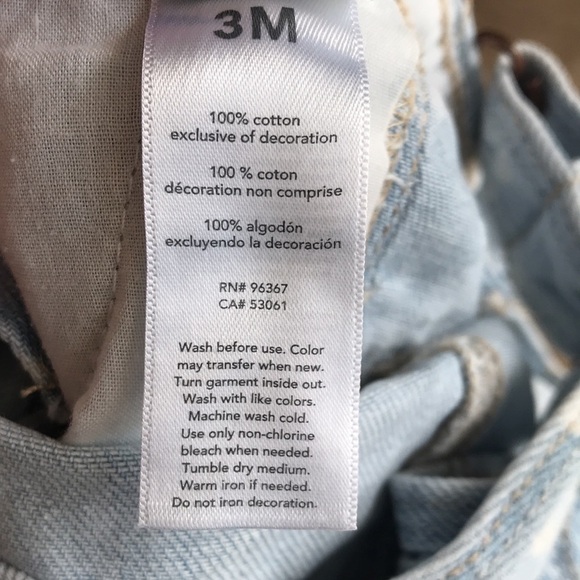 4/$25 Oshkosh Denim overalls 3 month - Picture 5 of 6